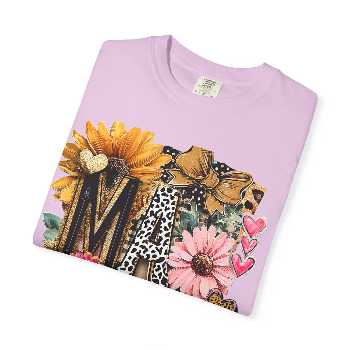 Mama Floral Tee — 'MAMA' Leopard, Sunflower & Butterfly Mom Shirt