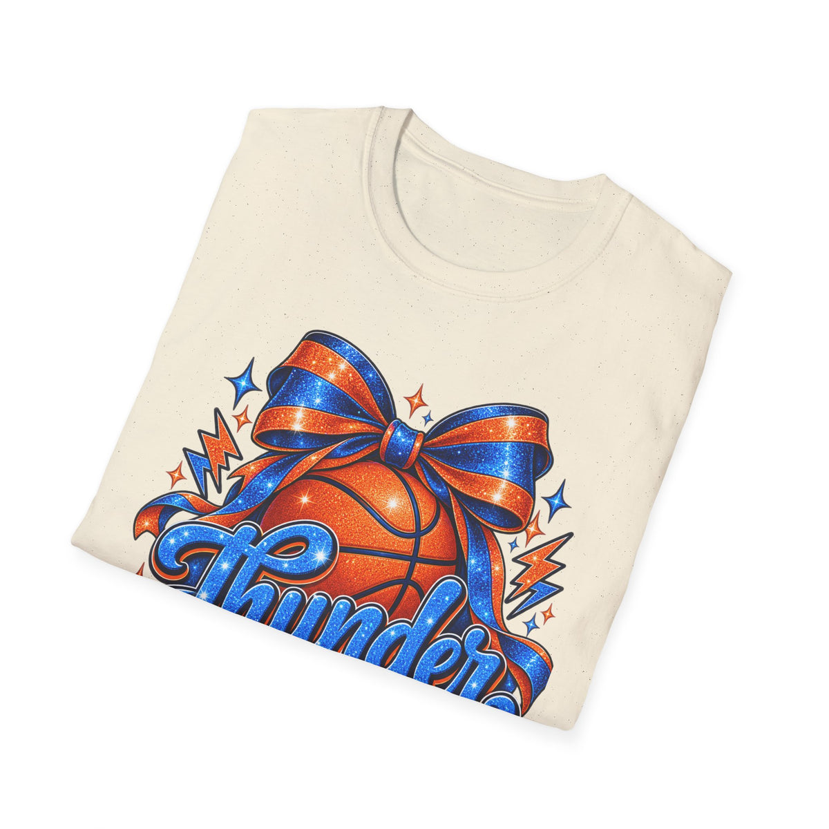 Thunder Girl Basketball Bow T-Shirt