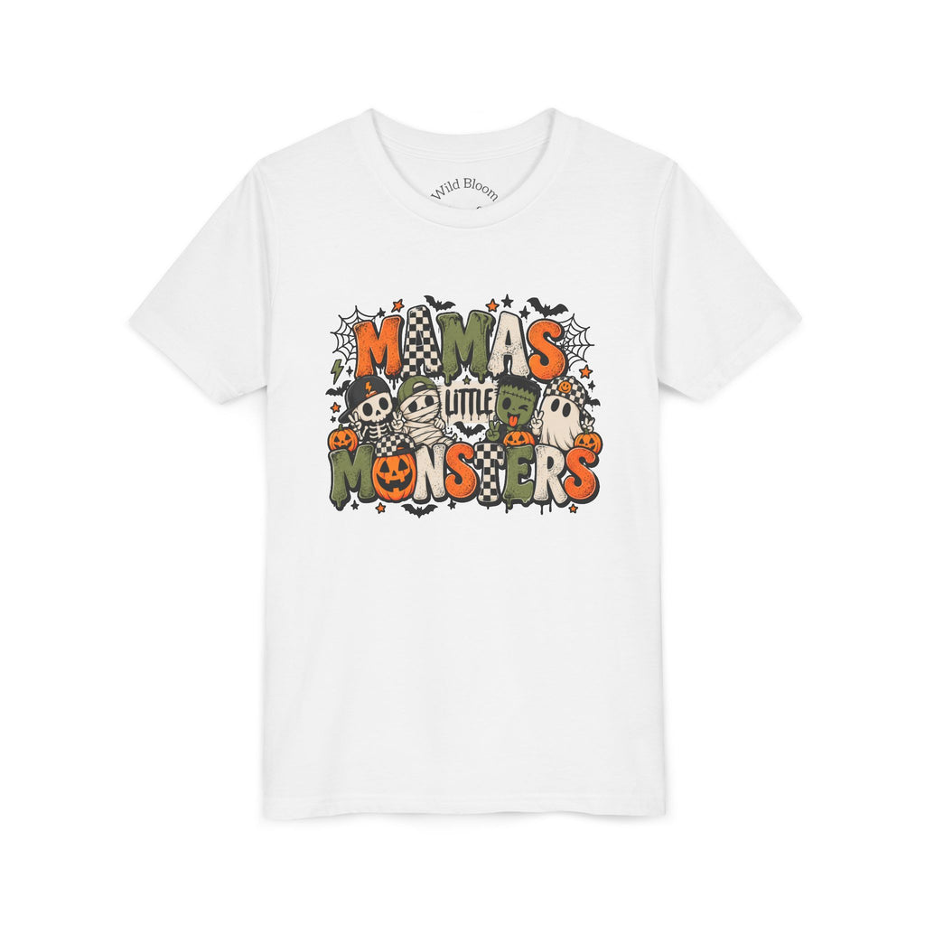 Youth Tee — "Mama's Little Monsters" Halloween Kids T-Shirt