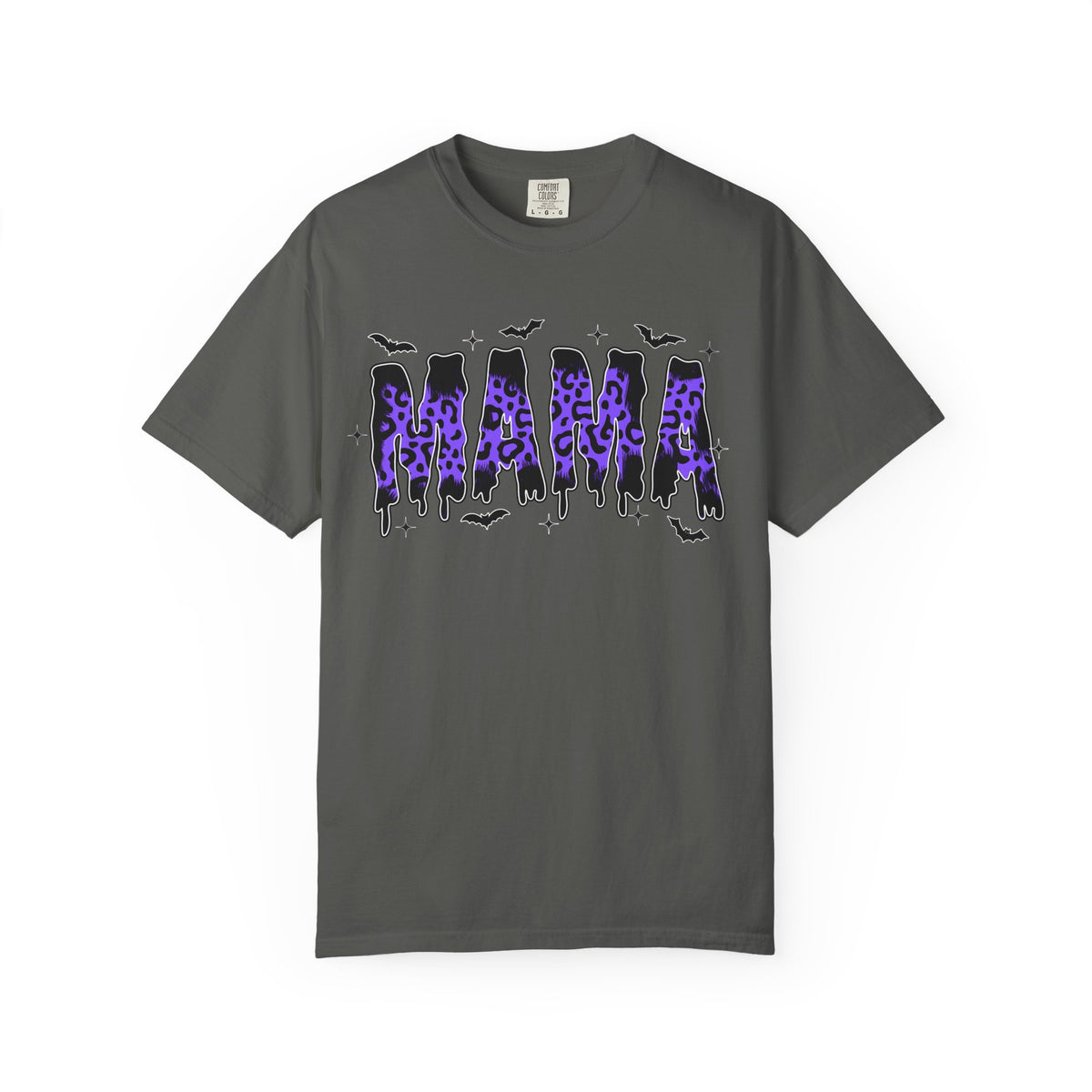 Halloween Bat Graphic T-Shirt – Purple Gothic Spooky Design