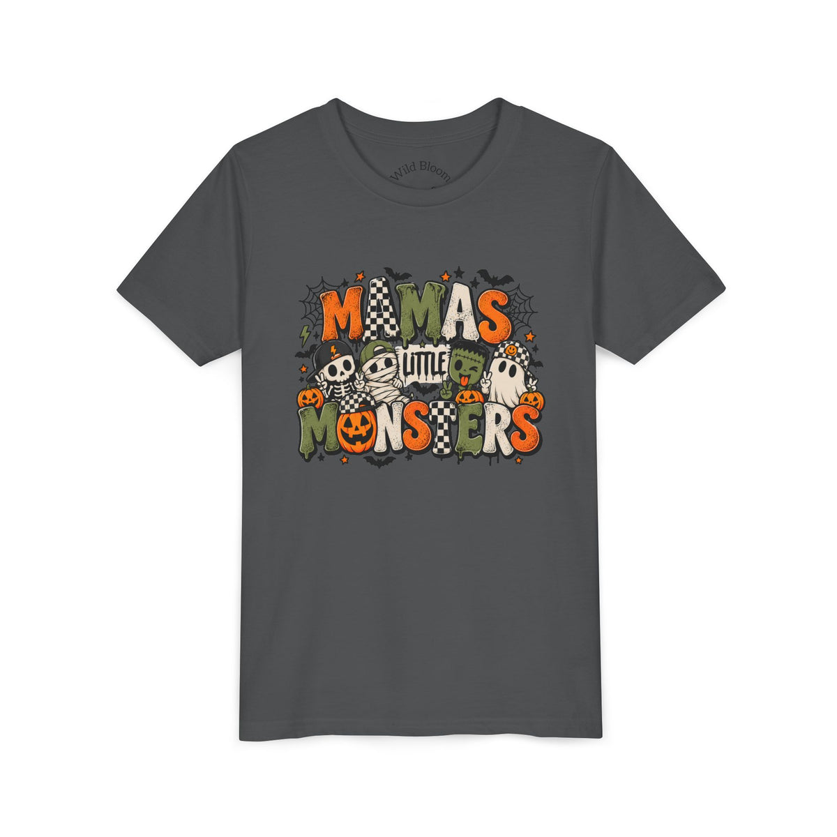 Youth Tee — "Mama's Little Monsters" Halloween Kids T-Shirt