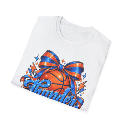 Thunder Girl Basketball Bow T-Shirt