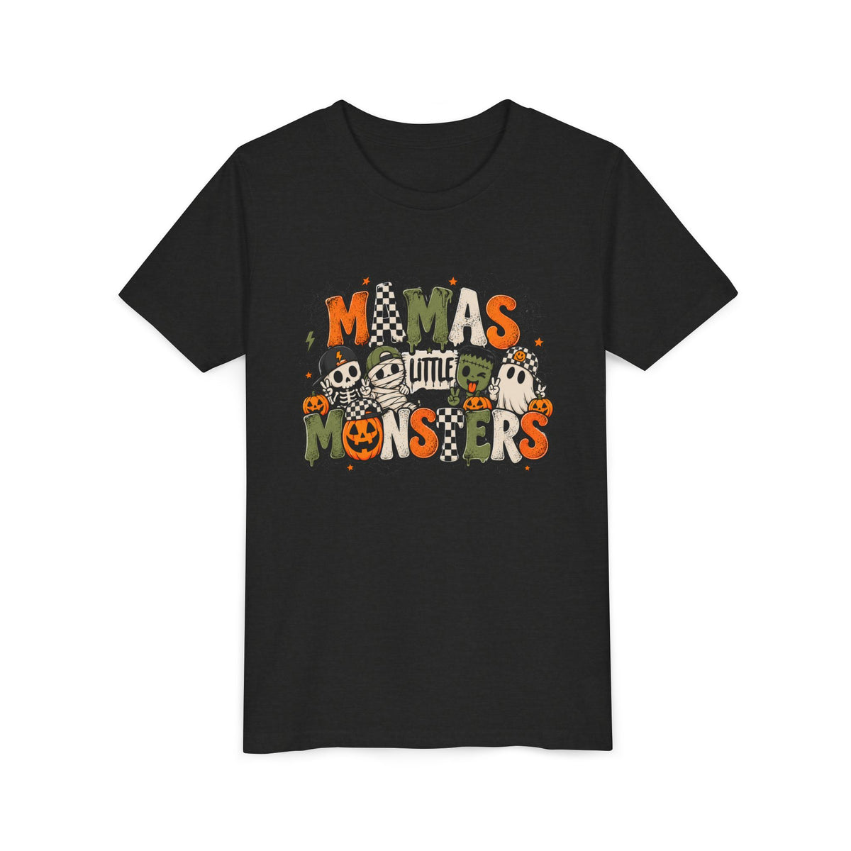 Youth Tee — "Mama's Little Monsters" Halloween Kids T-Shirt