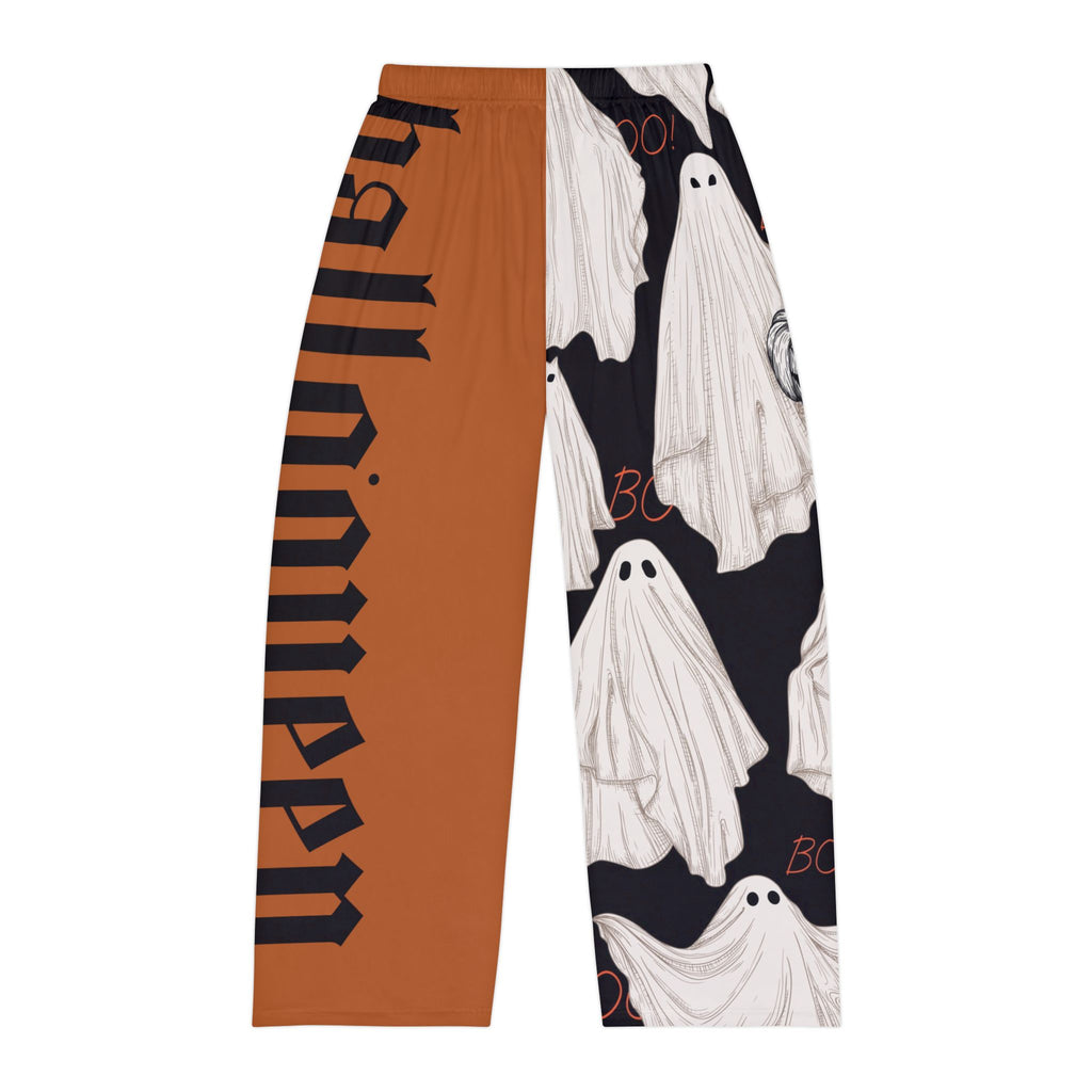 Halloween Ghost Pajama Pants — 'Boo!' Printed Men’s Lounge Pants