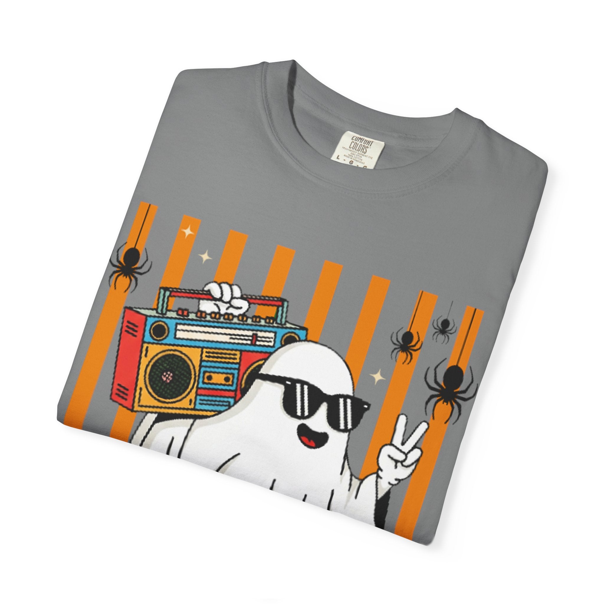 Ghost Boombox T-Shirt — Retro ghost