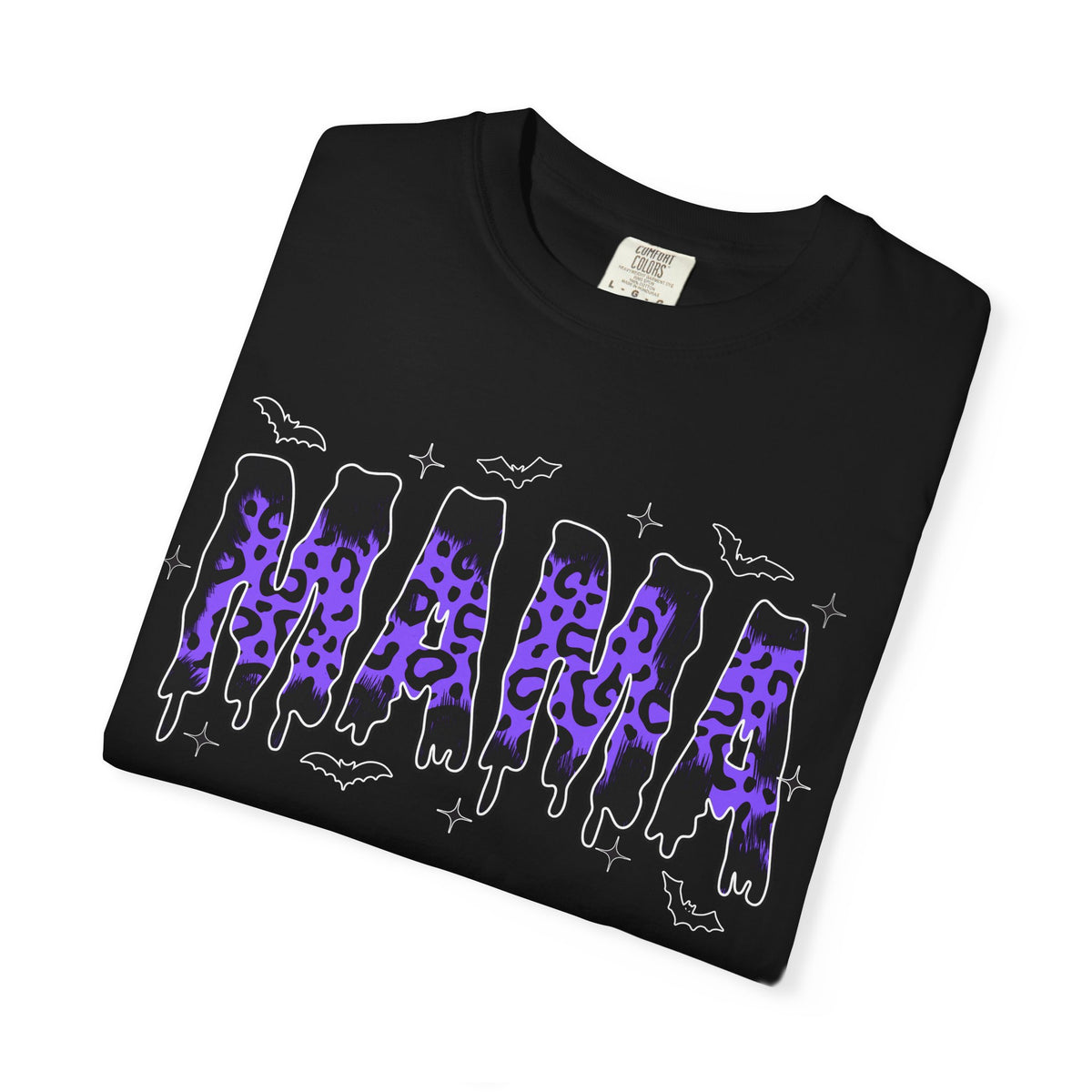 Halloween Bat Graphic T-Shirt – Purple Gothic Spooky Design