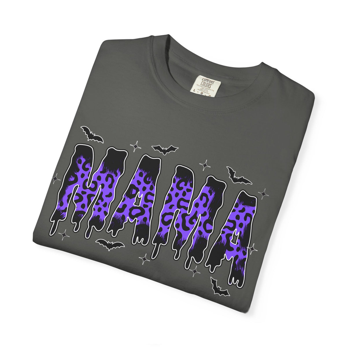 Halloween Bat Graphic T-Shirt – Purple Gothic Spooky Design
