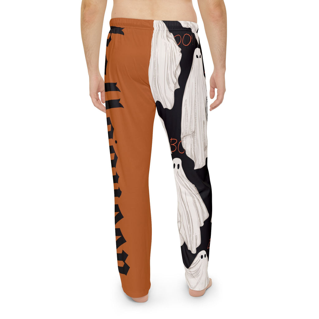 Halloween Ghost Pajama Pants — 'Boo!' Printed Men’s Lounge Pants