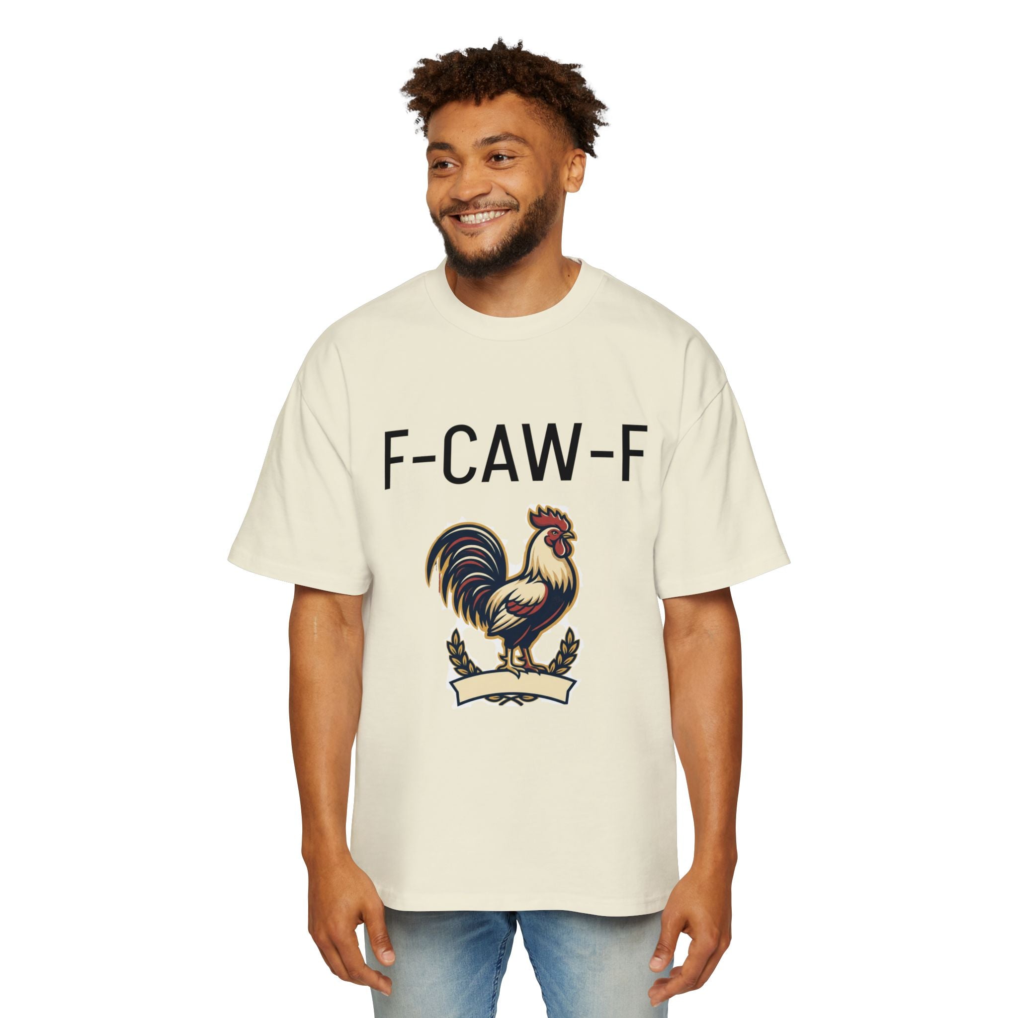 F-CAW-F Rooster Graphic Tee — Funny Farm Animal T-Shirt