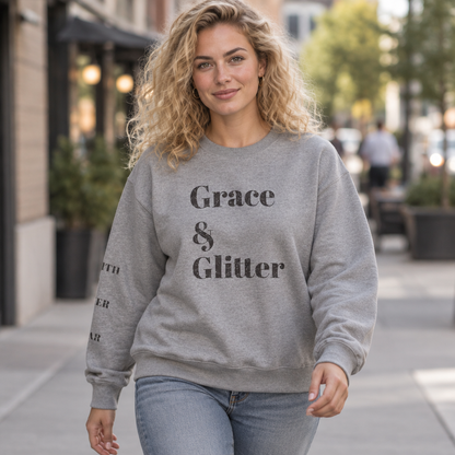 Grace & Glitter Christmas Crewneck Sweatshirt