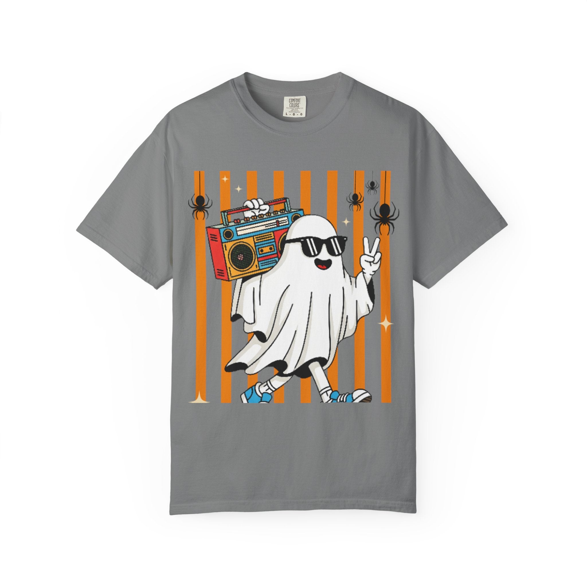 Ghost Boombox T-Shirt — Retro ghost