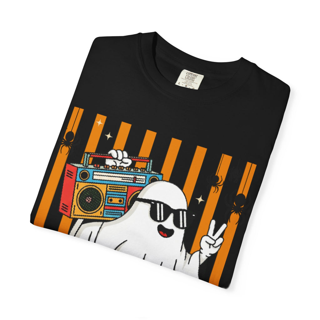 Ghost Boombox T-Shirt — Retro ghost