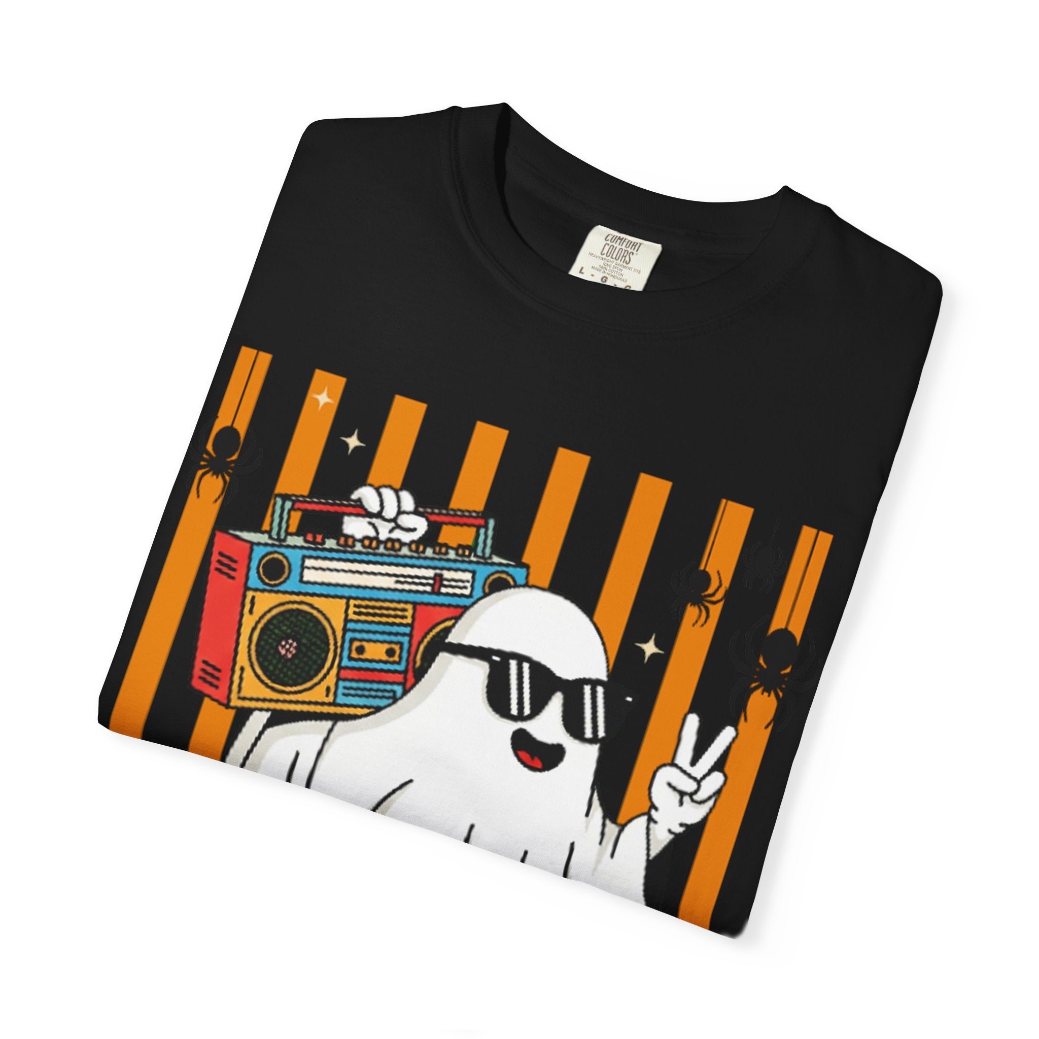 Ghost Boombox T-Shirt — Retro ghost