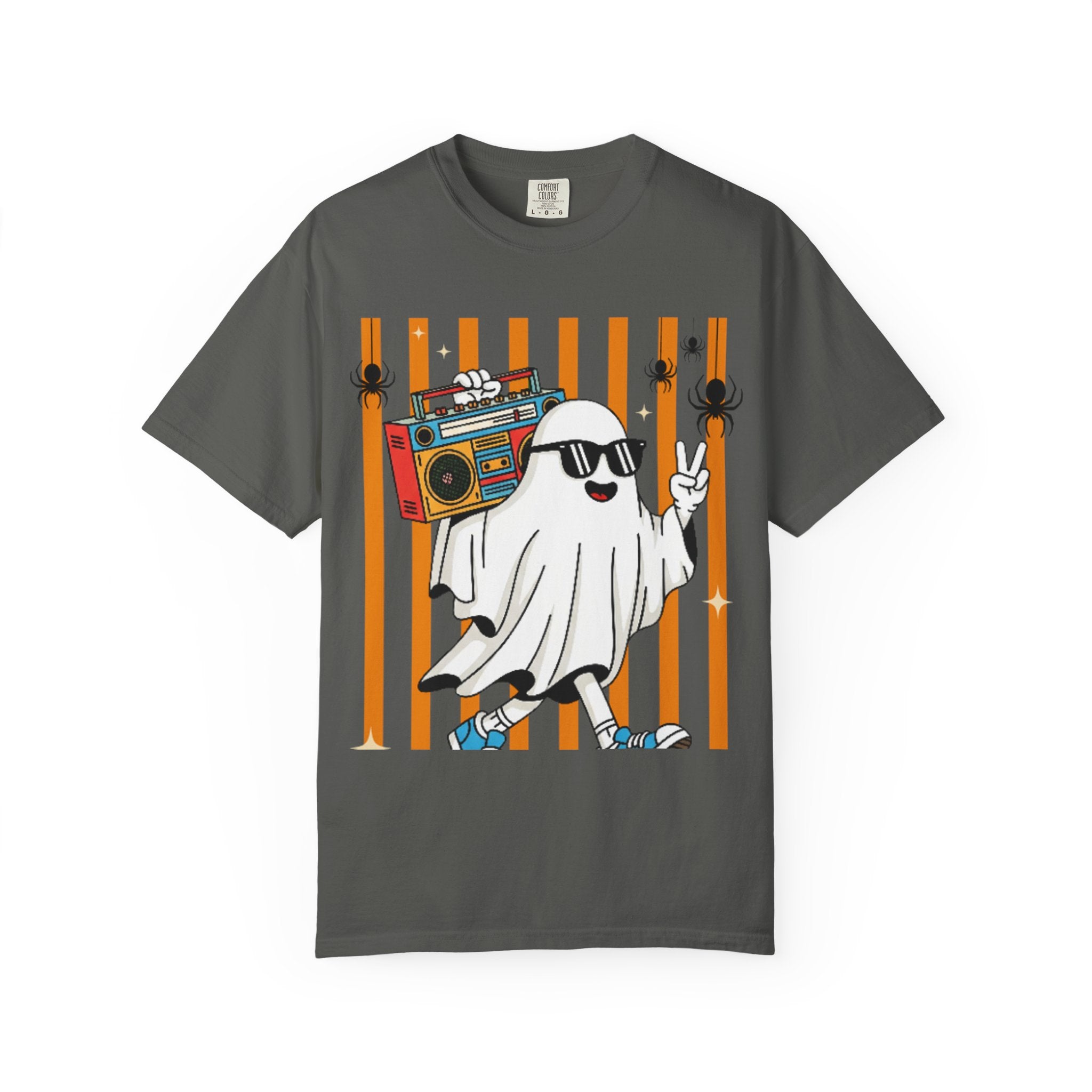 Ghost Boombox T-Shirt — Retro ghost
