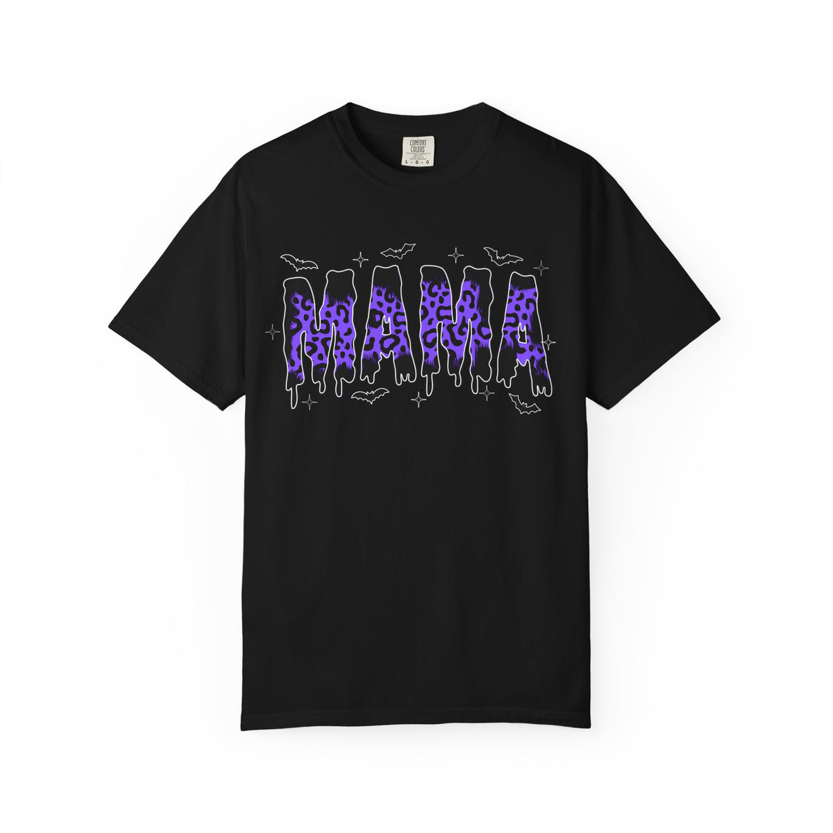 Halloween Bat Graphic T-Shirt – Purple Gothic Spooky Design