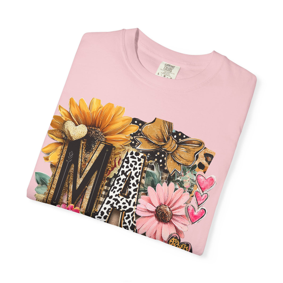 Mama Floral Tee — 'MAMA' Leopard, Sunflower & Butterfly Mom Shirt