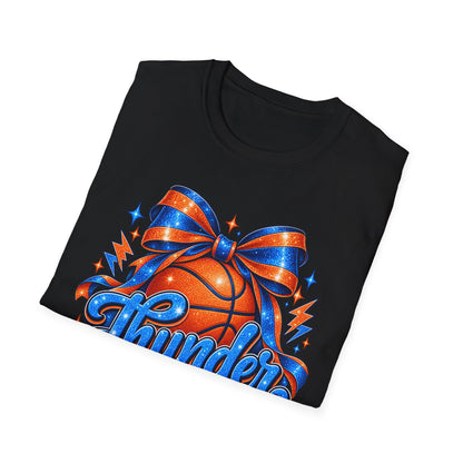Thunder Girl Basketball Bow T-Shirt