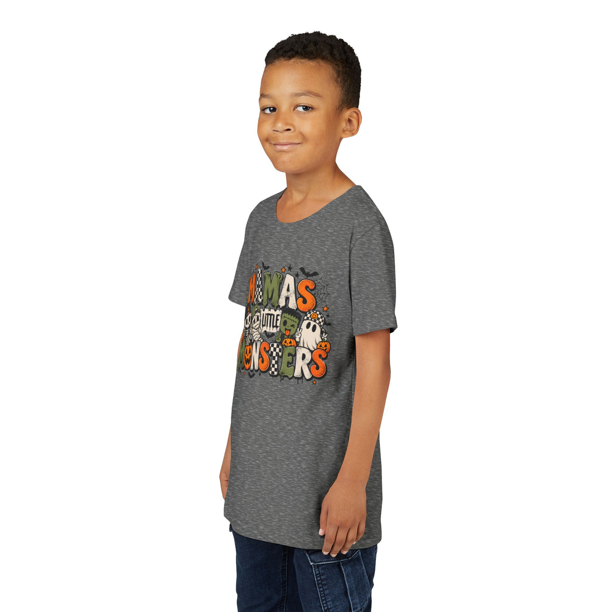 Youth Tee — "Mama's Little Monsters" Halloween Kids T-Shirt