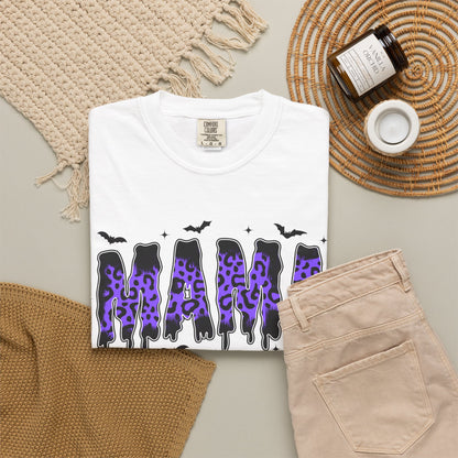 Halloween Bat Graphic T-Shirt – Purple Gothic Spooky Design