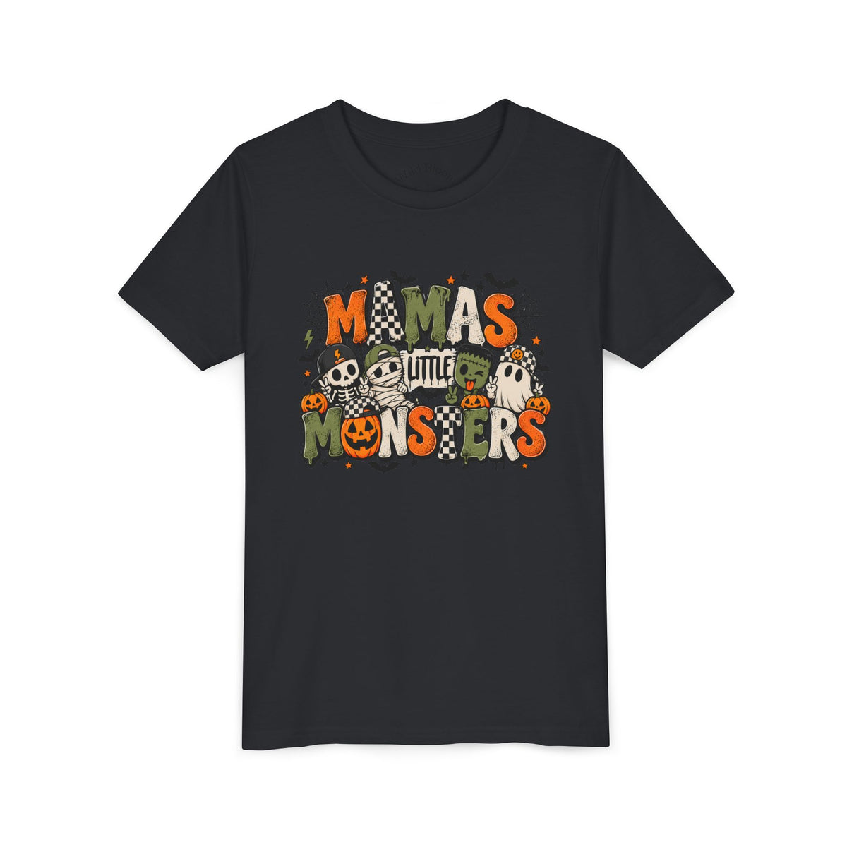 Youth Tee — "Mama's Little Monsters" Halloween Kids T-Shirt