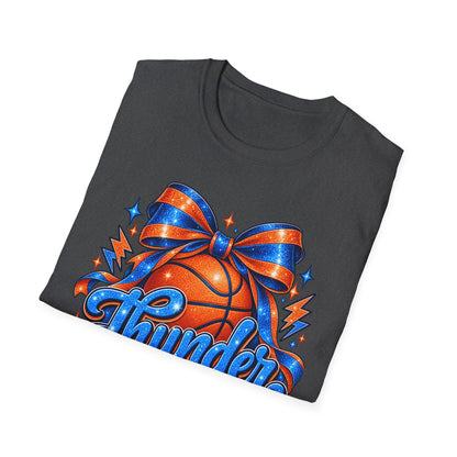 Thunder Girl Basketball Bow T-Shirt