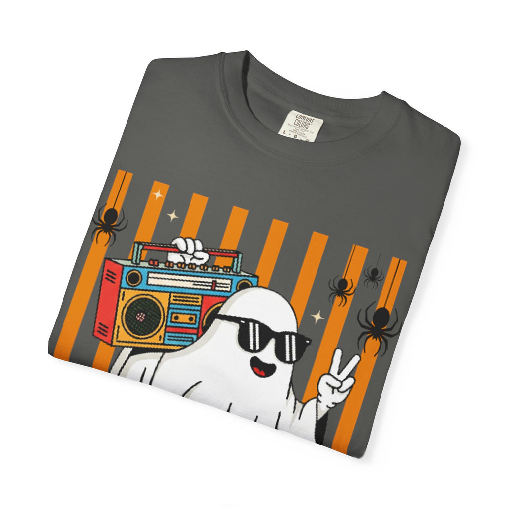 Ghost Boombox T-Shirt — Retro ghost