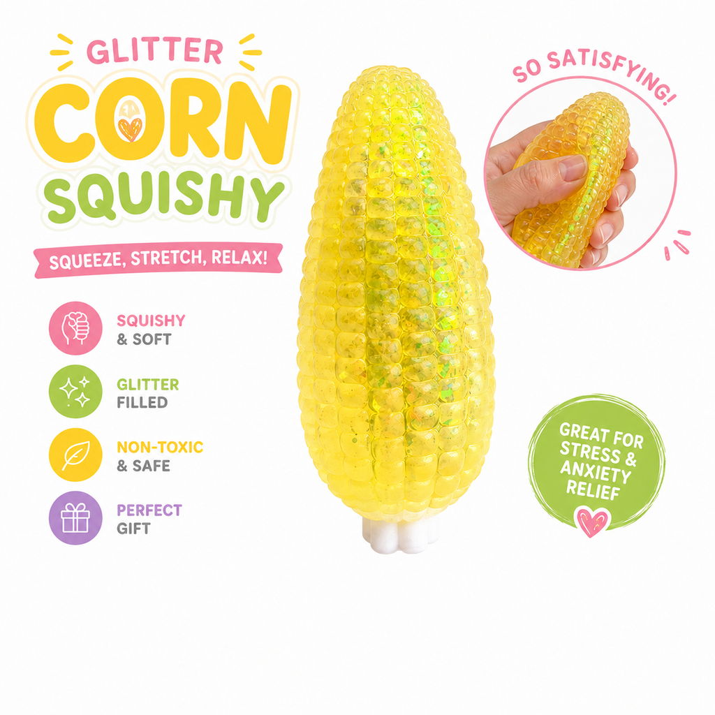 Glitter Corn Squishy Toy